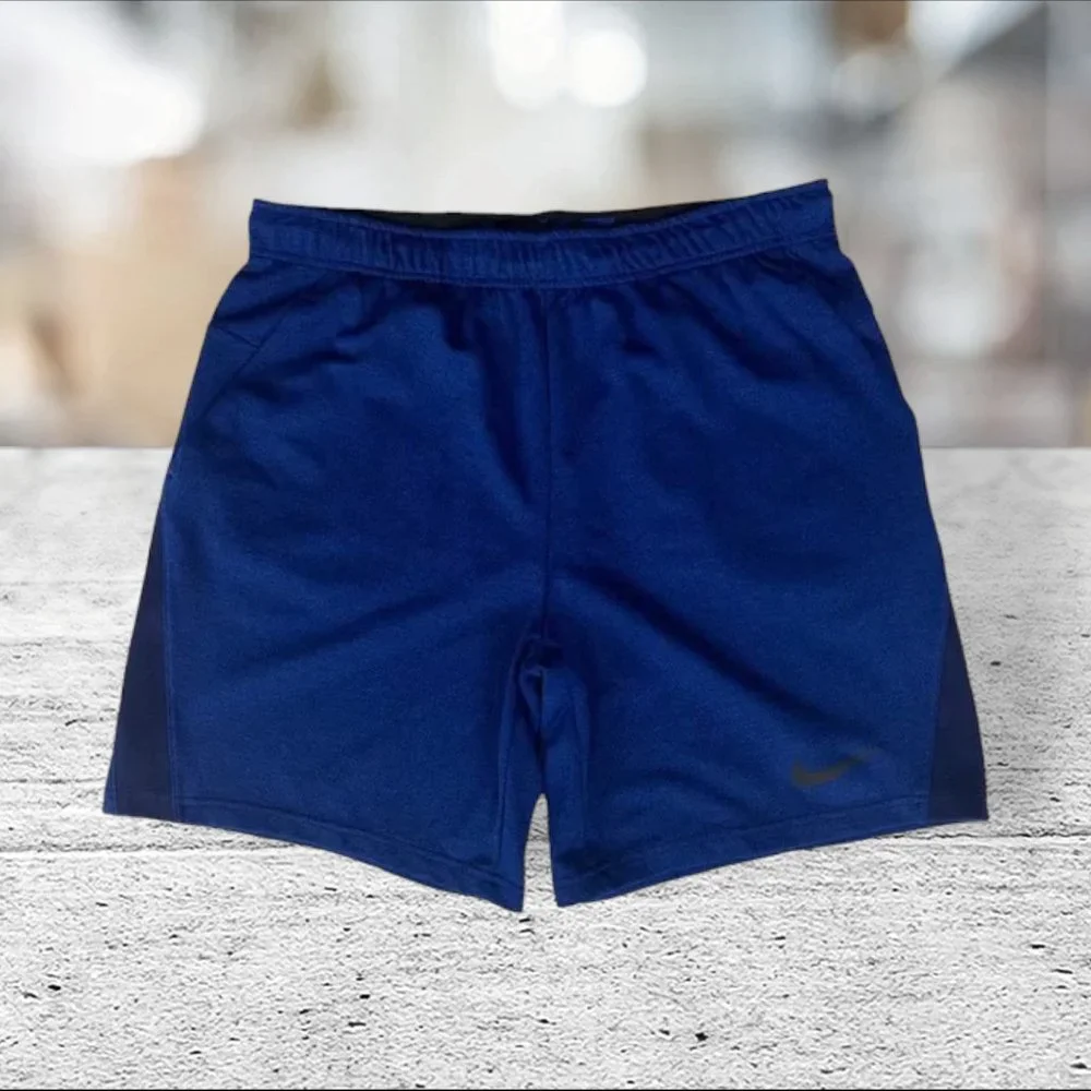 Nike Dri Fit Men's Blue Black Performance Basketball Track Gym Shorts Size XL - Picture 2 of 8